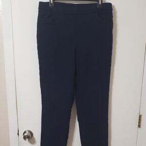 Alfred Dunner Navy Blue Pull on Pants Size 10